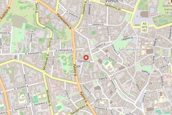 Map showing Vasaros Terasa in Vilnius