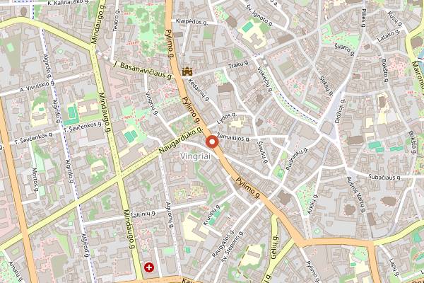 Map showing Gaspar's in Vilnius