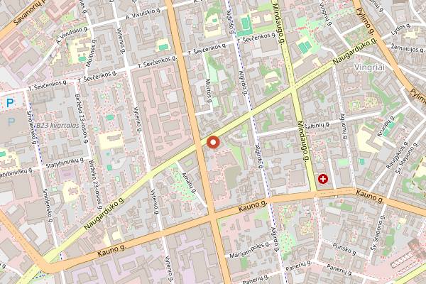 Map showing Senoji Trobelė in Vilnius