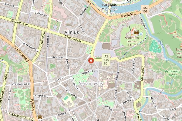 Map showing Telegrafas in Vilnius