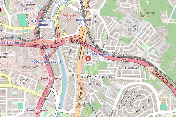 Map showing Bray Bakery in Kuala Lumpur