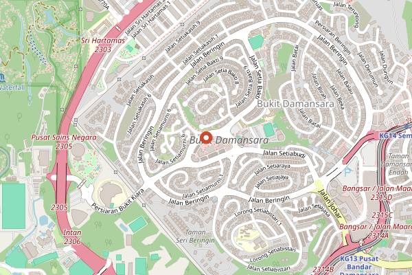 Map showing Croisserie Artisan Bakery in Kuala Lumpur