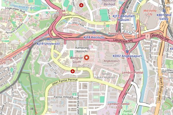 Map showing Nyonya Tingkat in Kuala Lumpur