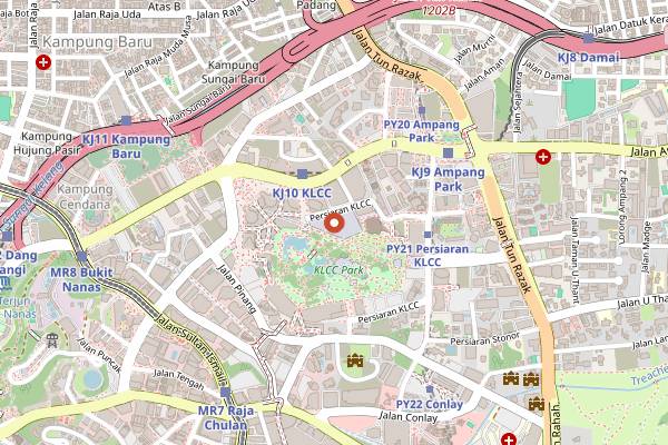 Map showing Swiss Roll in Kuala Lumpur