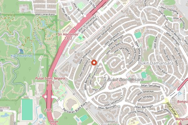 Map showing The Bread Shop in Kuala Lumpur