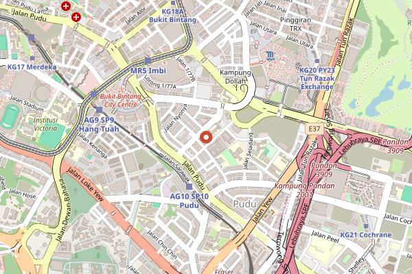 Map showing Tong Kee Bread & Tarts in Kuala Lumpur