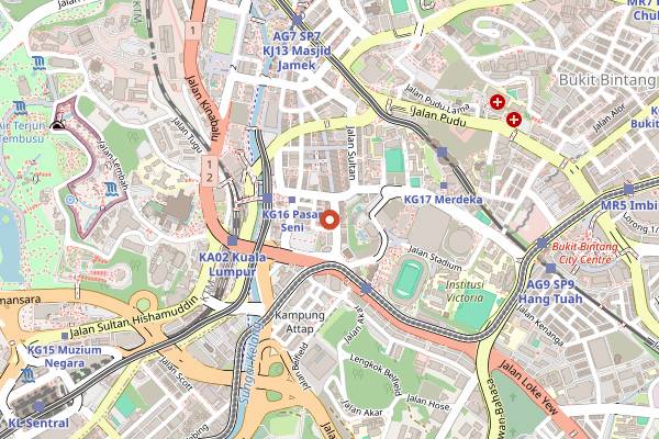 Map showing Concubine in Kuala Lumpur