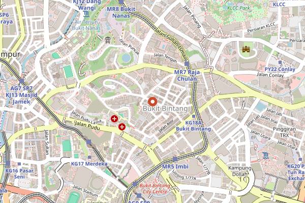 Map showing Havana Bar & Grill in Kuala Lumpur