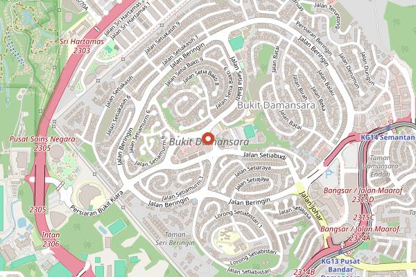 Map showing JungleBird in Kuala Lumpur