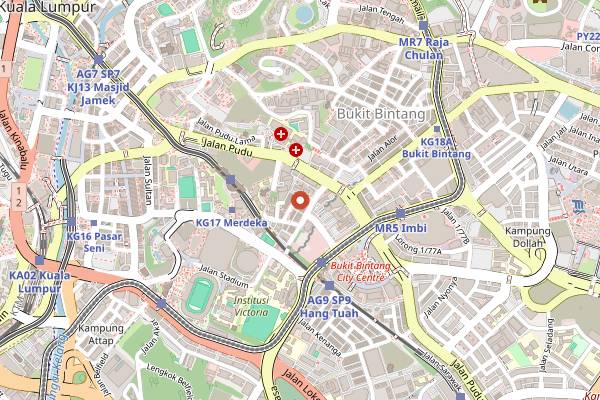 Map showing Pahit in Kuala Lumpur