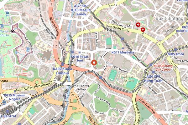 Map showing PS150 in Kuala Lumpur