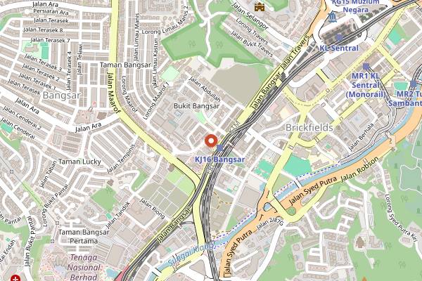 Map showing Lisette's Cafe & Bakery in Kuala Lumpur