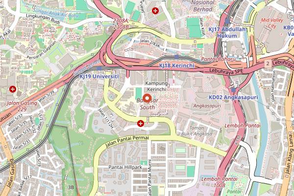Map showing Botanica+Co in Kuala Lumpur