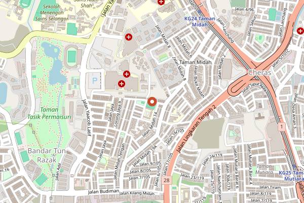 Map showing Estate Coffeehouse & Bakehouse in Kuala Lumpur
