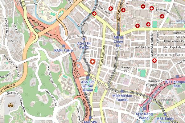 Map showing House of Wheat in Kuala Lumpur