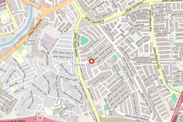 Map showing Yi Feng Restaurant in Kuala Lumpur