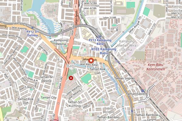 Map showing Jalan Ipoh Claypot Chicken Rice in Kuala Lumpur