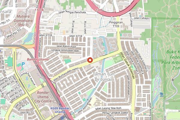 Map showing Leen's Middle East Kitchen in Kuala Lumpur