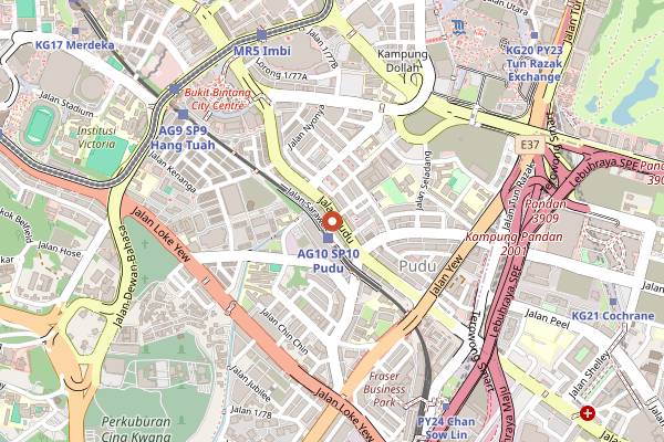 Map showing Sek Yuen in Kuala Lumpur