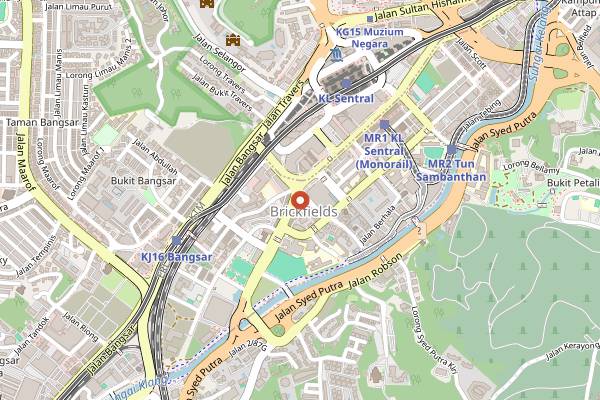 Map showing Sri Paandi in Kuala Lumpur