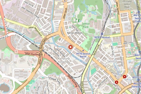 Map showing Curio Coffee Roaster in Kuala Lumpur