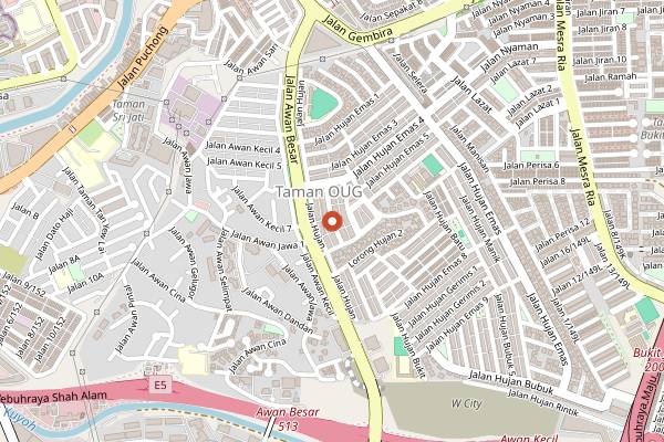 Map showing The Hub Coffee Roaster in Kuala Lumpur