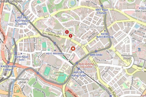 Map showing VCR in Kuala Lumpur