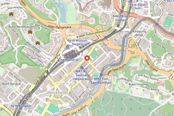 Map showing Bombay Talkies in Kuala Lumpur