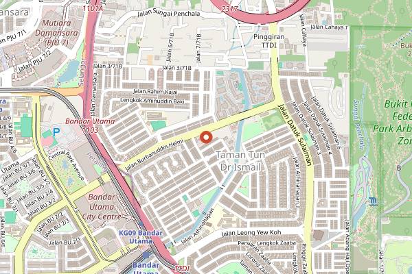 Map showing KUKI Vegan in Kuala Lumpur