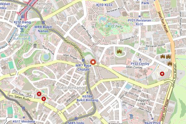 Map showing Minf Houze Vegan Cafe in Kuala Lumpur