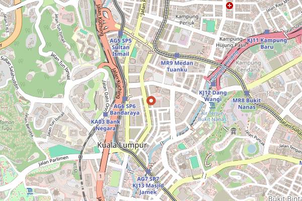Map showing Bazar Syawal Lorong Tuanku Abdul Rahman in Kuala Lumpur