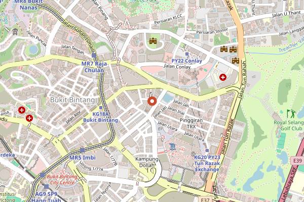Map showing Li Yen in Kuala Lumpur