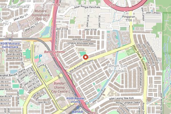 Map showing Terra Dining in Kuala Lumpur