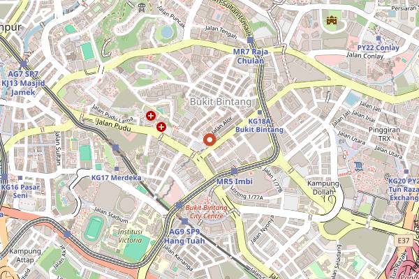 Map showing Wong Ah Wah in Kuala Lumpur