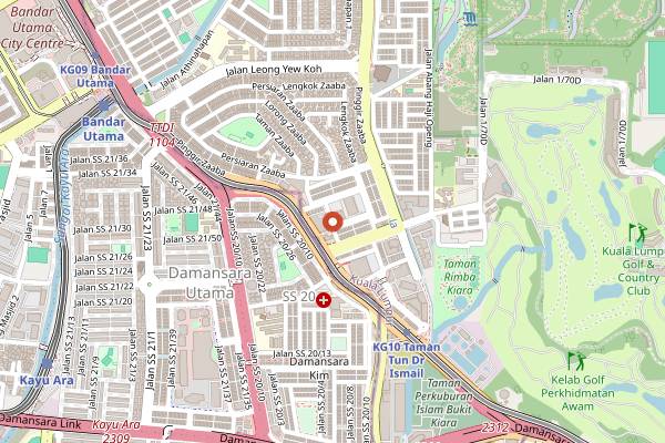 Map showing Pasar Malam TTDI in Kuala Lumpur