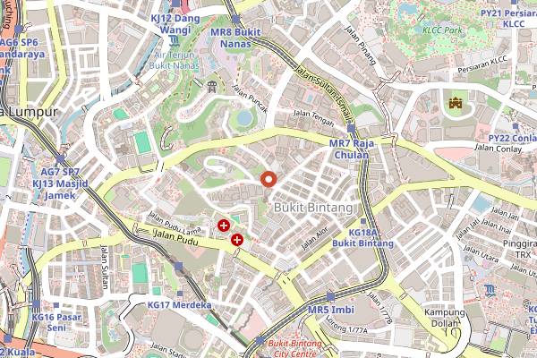 Map showing Cielo KL in Kuala Lumpur