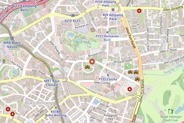 Map showing Club 99 in Kuala Lumpur