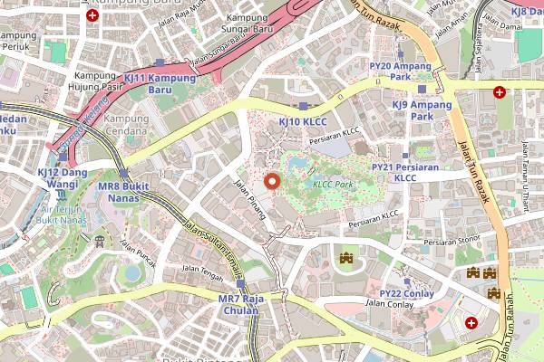Map showing Kyo KL in Kuala Lumpur