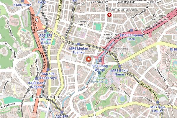 Map showing Listen HiFi Cafe in Kuala Lumpur
