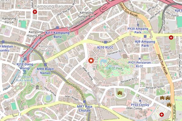 Map showing Marini's on 57 in Kuala Lumpur