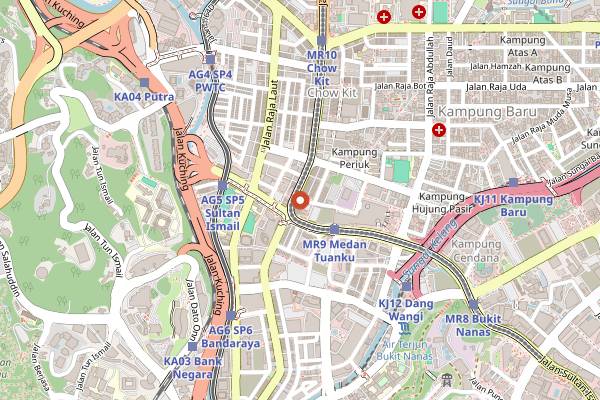 Map showing Restoran Kudu Bin Abdul in Kuala Lumpur