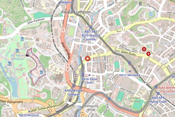 Map showing Sin Kiew Yee Shin Kee Beef Noodles in Kuala Lumpur