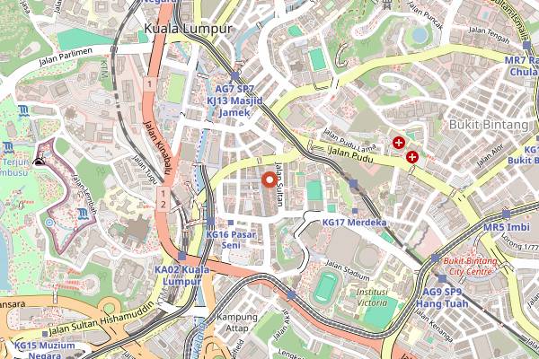 Map showing Ah Loh's Apom Balik in Kuala Lumpur