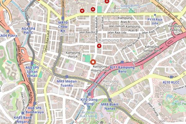 Map showing Gerai Pak Hassan in Kuala Lumpur