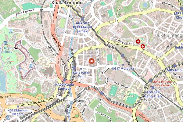 Map showing Madras Lane Curry Mee in Kuala Lumpur