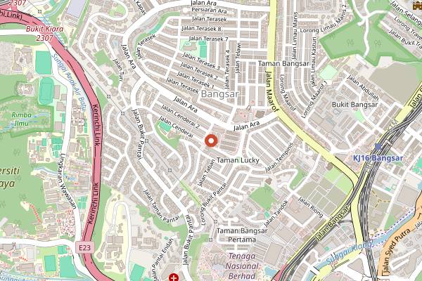 Map showing Om Shakti Chelo's Appam Stall in Kuala Lumpur