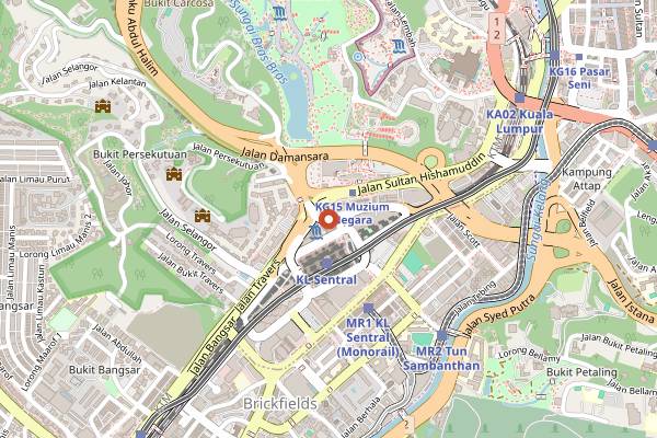 Map showing Astor Bar and Decanter in Kuala Lumpur