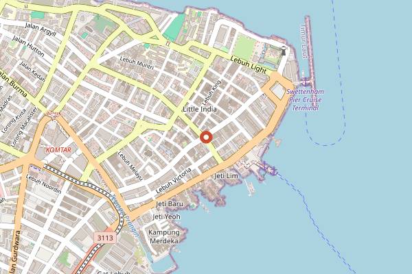 Map showing Black Kettle in Penang