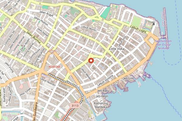 Map showing Archipelago in Penang