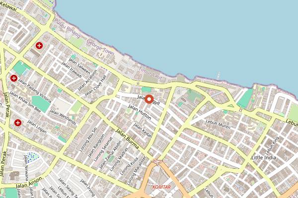 Map showing Kool Kongsi Listening Bar in Penang